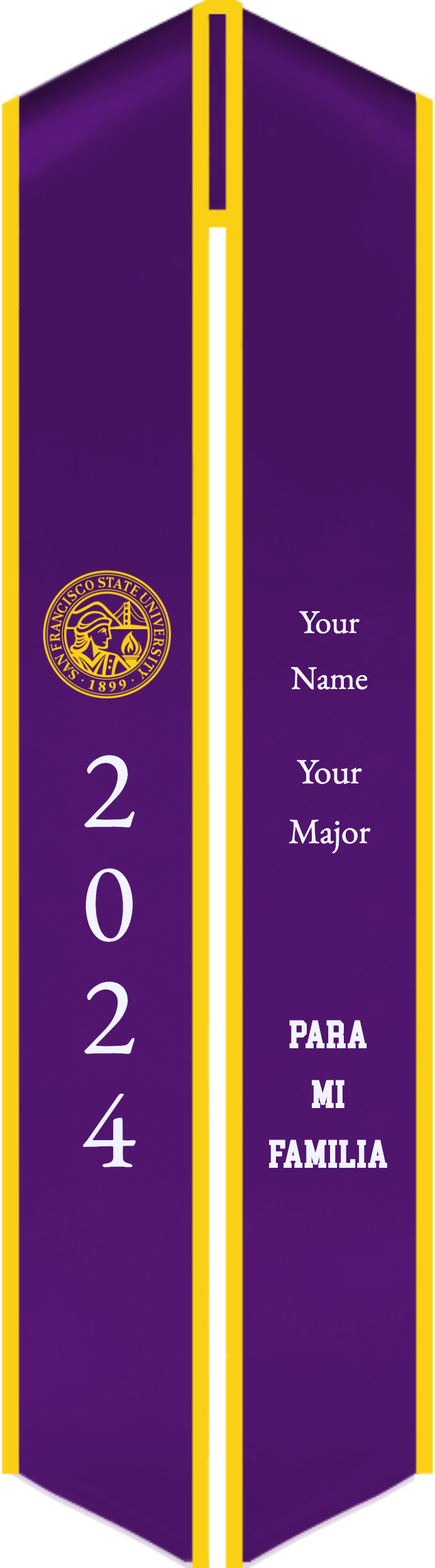 SFSU Graduation Stole Design Your Own Free Shipping